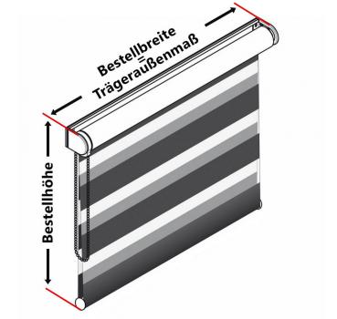 Doppelrollo PREMIUM zum Anschrauben für Wand- und Deckenmontage anthrazit