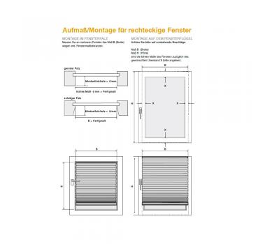 Plissee Klemmfix Faltstore UNIVERSAL Faltrollo ohne Bohren - Farbe anthrazit