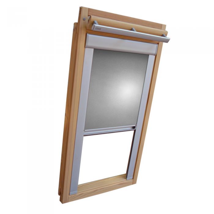 Verdunkelungsrollo Thermo Dachfensterrollo für Velux GGL/GPL/GHL - silber-grau