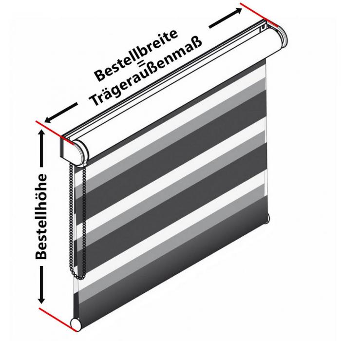 Doppelrollo PREMIUM zum Anschrauben für Wand- und Deckenmontage anthrazit