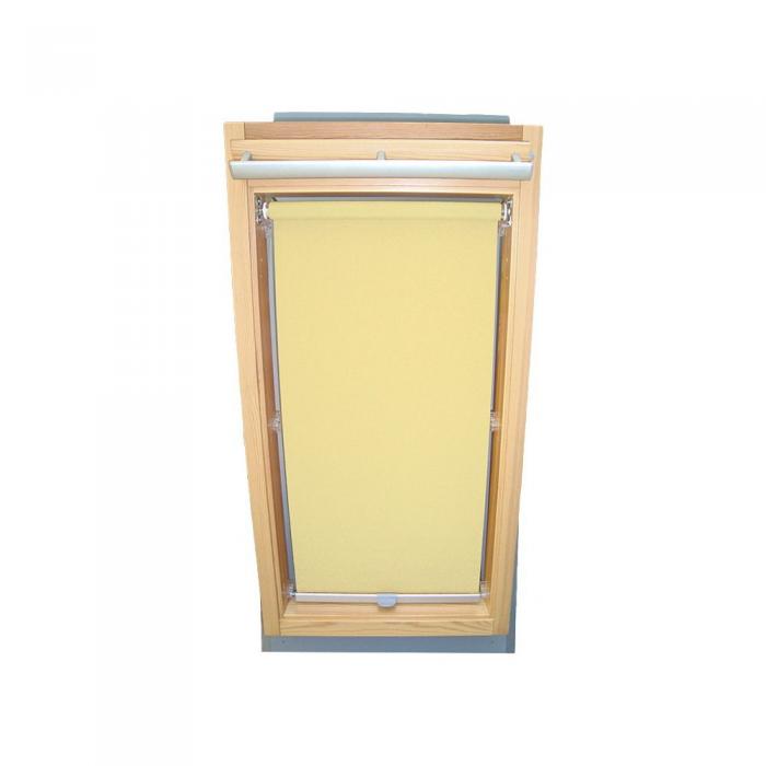 Sichtschutzrollo Rollo Dachfensterrollo für Velux GGU/GPU/GHU - hellgelb-creme